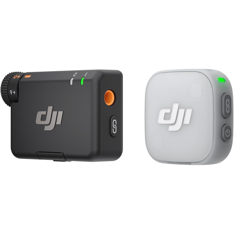 DJI Mic Mini 2 (1 TX + 1 RX Standard), Micro Cravate sans Fil pour iPhone 17/16/15 et Android/Appareil Photo/Tablette/PC, ultral