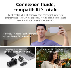 Émetteur DJI Mic Mini 2, Microphone Cravate, Micro Mini sans Fil, Ultra léger, 8 h de durée de Fonctionnement, économie d’énergi