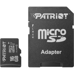Patriot Memory Carte Mémoire Flash MicroSD LX Serie 16Go - PSF16GMDC10