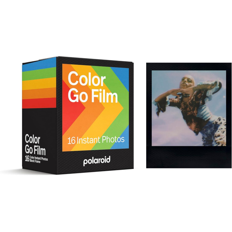 Polaroid 6211 Film couleur pour Go - paquet de deux - cadre noir, 16 films (2x8) (l'emballage peut varier)