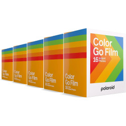 Polaroid Go Color Film 6205 80 Photos Lot de 5 Films en Vrac Compatible Uniquement avec Appareil Photo Polaroid Go