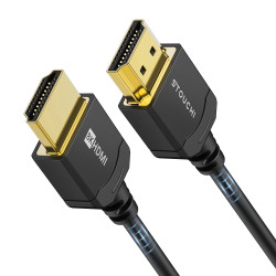 Stouchi Câble Ultra Fin 8K 0,5m, CâbleHyper Fin,Câble HDMI 8K Extrêmement Flexible,Prend en Charge 10K 8K120 4K120 144Hz,eARC HD