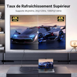 Uvert câble usb c vers hdmi 4k 60hz 18gbps compatible avec macbook m3 m2 m1 ipad air iphone 17 pro max air iphone 16 plus pro ma
