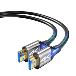 Câble HDMI 5M (4K@60Hz 18 Gbit/s) Connecteurs Plaqués or Ultra Haut Débit, Compatible avec Blu-ray,Playstation, Ordinateur Porta