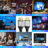 Câble HDMI 5M (4K@60Hz 18 Gbit/s) Connecteurs Plaqués or Ultra Haut Débit, Compatible avec Blu-ray,Playstation, Ordinateur Porta
