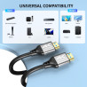Câble HDMI 7M (4K@60Hz 18 Gbit/s) Connecteurs Plaqués or Ultra Haut Débit, Compatible avec Blu-ray,Playstation, Ordinateur Porta
