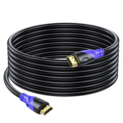 Câble HDMI 4K/60HZ 7m (HDMI 2.0, 18 Gbit/s) Connecteurs Plaqués or Ultra Haut Débit, Retour Audio Ethernet, Compatible avec Blu 