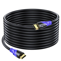 Câble HDMI 4K/60HZ 10m (HDMI 2.0, 18 Gbit/s) Connecteurs Plaqués or Ultra Haut Débit, Retour Audio Ethernet, Compatible avec Blu