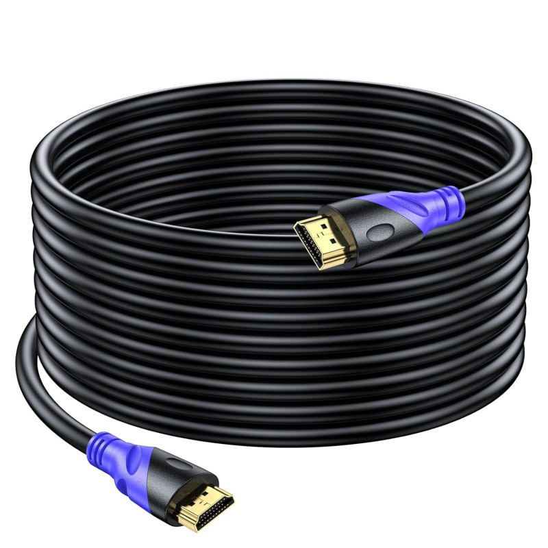Câble HDMI 4K/60HZ 10m (HDMI 2.0, 18 Gbit/s) Connecteurs Plaqués or Ultra Haut Débit, Retour Audio Ethernet, Compatible avec Blu