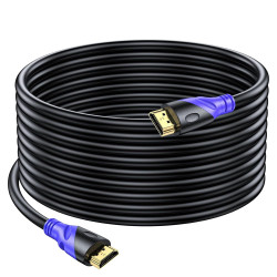 Câble HDMI 4K/60HZ 12m (HDMI 2.0, 18 Gbit/s) Connecteurs Plaqués or Ultra Haut Débit, Retour Audio Ethernet, Compatible avec Blu