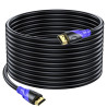 Câble HDMI 4K/60HZ 15m (HDMI 2.0, 18 Gbit/s) Connecteurs Plaqués or Ultra Haut Débit, Retour Audio Ethernet, Compatible avec Blu