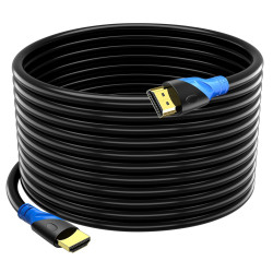 Câble HDMI 4K 50ft (HDMI 2.0, 18 Gbit/s) Connecteurs plaqués or ultra haut débit, retour audio Ethernet, compatible avec Xbox, P