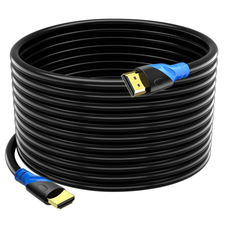 Câble HDMI 4K 50ft (HDMI 2.0, 18 Gbit/s) Connecteurs plaqués or ultra haut débit, retour audio Ethernet, compatible avec Xbox, P