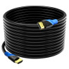 Câble HDMI 4K 50ft (HDMI 2.0, 18 Gbit/s) Connecteurs plaqués or ultra haut débit, retour audio Ethernet, compatible avec Xbox, P