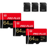 Lot de 3 Cartes mémoire 64 Go avec Adaptateur, Carte mémoire Haute Vitesse, UHS-I C10 A1, Carte mémoire TF pour Tablette/télépho