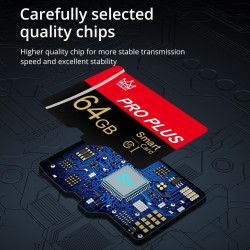 Lot de 3 Cartes mémoire 64 Go avec Adaptateur, Carte mémoire Haute Vitesse, UHS-I C10 A1, Carte mémoire TF pour Tablette/télépho
