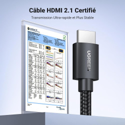 Uvert 10k 8k 60hz câble hdmi 2.1 certifié 4k 240hz uhd haute vitesse 48gbps 3d earc hdr 10+ vrr hdcp 2.3 dolby vision compatible