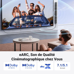 Uvert 10k 8k 60hz câble hdmi 2.1 certifié 4k 240hz uhd haute vitesse 48gbps 3d earc hdr 10+ vrr hdcp 2.3 dolby vision compatible
