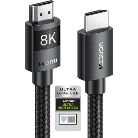 Uvert 10k 8k 60hz câble hdmi 2.1 certifié 4k 240hz uhd haute vitesse 48gbps 3d earc hdr 10+ vrr hdcp 2.3 dolby vision compatible