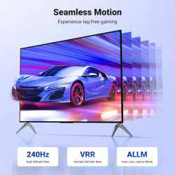 Uvert 10k 8k 60hz câble hdmi 2.1 certifié 4k 240hz uhd haute vitesse 48gbps 3d earc hdr 10+ vrr hdcp 2.3 dolby vision compatible