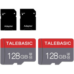 Carte mémoire 128GB Micro Memory Card Classe 10 avec Adaptateur SD - Carte TF Haute Vitesse pour Tablette/téléphone Mobile/Appar