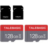 Carte mémoire 128GB Micro Memory Card Classe 10 avec Adaptateur SD - Carte TF Haute Vitesse pour Tablette/téléphone Mobile/Appar