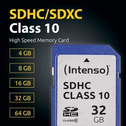 Intenso 3411480 Carte mémoire SDHC 32 Go Classe 10