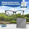 Chiffon Microfibre pour Lunettes et écrans – Gris 4 pièces 20 x 20 cm Extra Doux, nettoyant Lunettes de Vue Lunettes, Appareil P