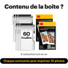 KODAK ICRG260 – Cartouche photo 4PASS avec papier 60 tirages 5,3x8,6 cm, Compatible Mini Shot 2, Mini Shot 2 Retro, Mini 2, Mini