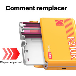 KODAK ICRG260 – Cartouche photo 4PASS avec papier 60 tirages 5,3x8,6 cm, Compatible Mini Shot 2, Mini Shot 2 Retro, Mini 2, Mini