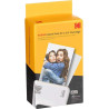 Kodak New Ink Ribbon Paper,30 Photo Cartridge Papier Photo pour Imprimante Photo Mini Shot Combo Blanc à Sublimation Thermique