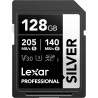 Lexar argent carte sd 128go, uhs-i carte sdxc jusqu'à 205 mo/s en lecture, 140 mo/s en écriture, v30, 4k uhd video, u3, classe 1