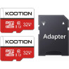 KOOTION Carte Micro SD 32 Go Lot de 2 Carte Mémoire UHS-I Vitesse jusqu'à 85 m/s,TF Micro SDHC, T-Flash Classe 10, U1 pour Drone