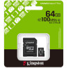 Kingston Canvas Select Plus Carte mémoire microSD 64GB microSDXC Gen3 100MB/s A1 Adaptateur SD Inclus - SDCS3/64GB