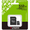 Kingston Canvas Select Plus Carte mémoire microSD 512GB microSDXC Gen3 150MB/s A1 Adaptateur SD Inclus - SDCS3/512GB