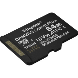 Kingston Canvas Select Plus Carte mémoire microSD 64GB micSDXC Gen3 100R A1 Adaptateur SD Non Inclus - SDCS3/64GBSP