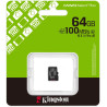 Kingston Canvas Select Plus Carte mémoire microSD 64GB micSDXC Gen3 100R A1 Adaptateur SD Non Inclus - SDCS3/64GBSP