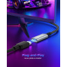 Rallonge HDMI 0.5M Câble, Câble d'extension HDMI 2.1 Mâle vers Femelle 8K@60Hz 4K@120Hz/144Hz 48Gbps, High Speed UHD eARC HDCP 2