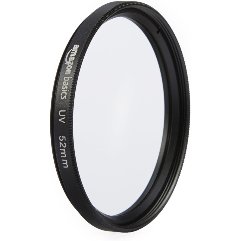 Amazon Basics 52 mm Filtre de Protection UV Circulaire pour des Images Plus Nettes, Protège Contre la Poussière, la Saleté et le