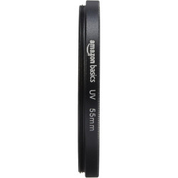 Amazon Basics 55 mm Filtre de Protection UV Circulaire pour des Images Plus Nettes, Protège Contre la Poussière, la Saleté et le