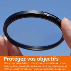 Amazon Basics 55 mm Filtre de Protection UV Circulaire pour des Images Plus Nettes, Protège Contre la Poussière, la Saleté et le