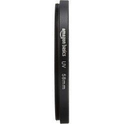 Amazon Basics 58 mm Filtre de Protection UV Circulaire pour des Images Plus Nettes, Protège Contre la Poussière, la Saleté et le
