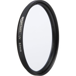 Amazon Basics 62 mm Filtre de Protection UV Circulaire pour des Images Plus Nettes, Protège Contre la Poussière, la Saleté et le
