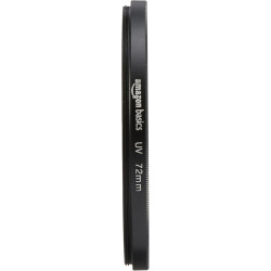 Amazon Basics 72 mm Filtre de Protection UV Circulaire pour des Images Plus Nettes, Protège Contre la Poussière, la Saleté et le