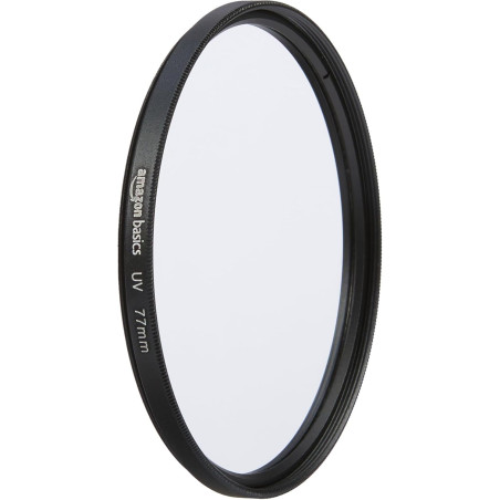 Amazon Basics 77 mm Filtre de Protection UV Circulaire pour des Images Plus Nettes, Protège Contre la Poussière, la Saleté et le