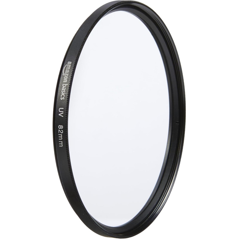 Amazon Basics 82 mm Filtre de Protection UV Circulaire pour des Images Plus Nettes, Protège Contre la Poussière, la Saleté et le
