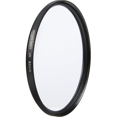 Amazon Basics 82 mm Filtre de Protection UV Circulaire pour des Images Plus Nettes, Protège Contre la Poussière, la Saleté et le
