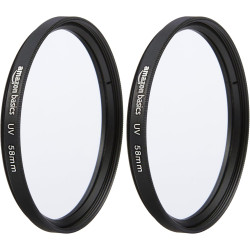 Amazon Basics 58 mm Filtre de Protection UV Circulaire pour des Images Plus Nettes, Protège Contre la Poussière, la Saleté et Le