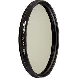 Amazon Basics Filtre polarisant Circulaire - 77mm & Filtre de Protection UV - 77mm