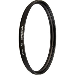 Amazon Basics Filtre polarisant Circulaire - 77mm & Filtre de Protection UV - 77mm